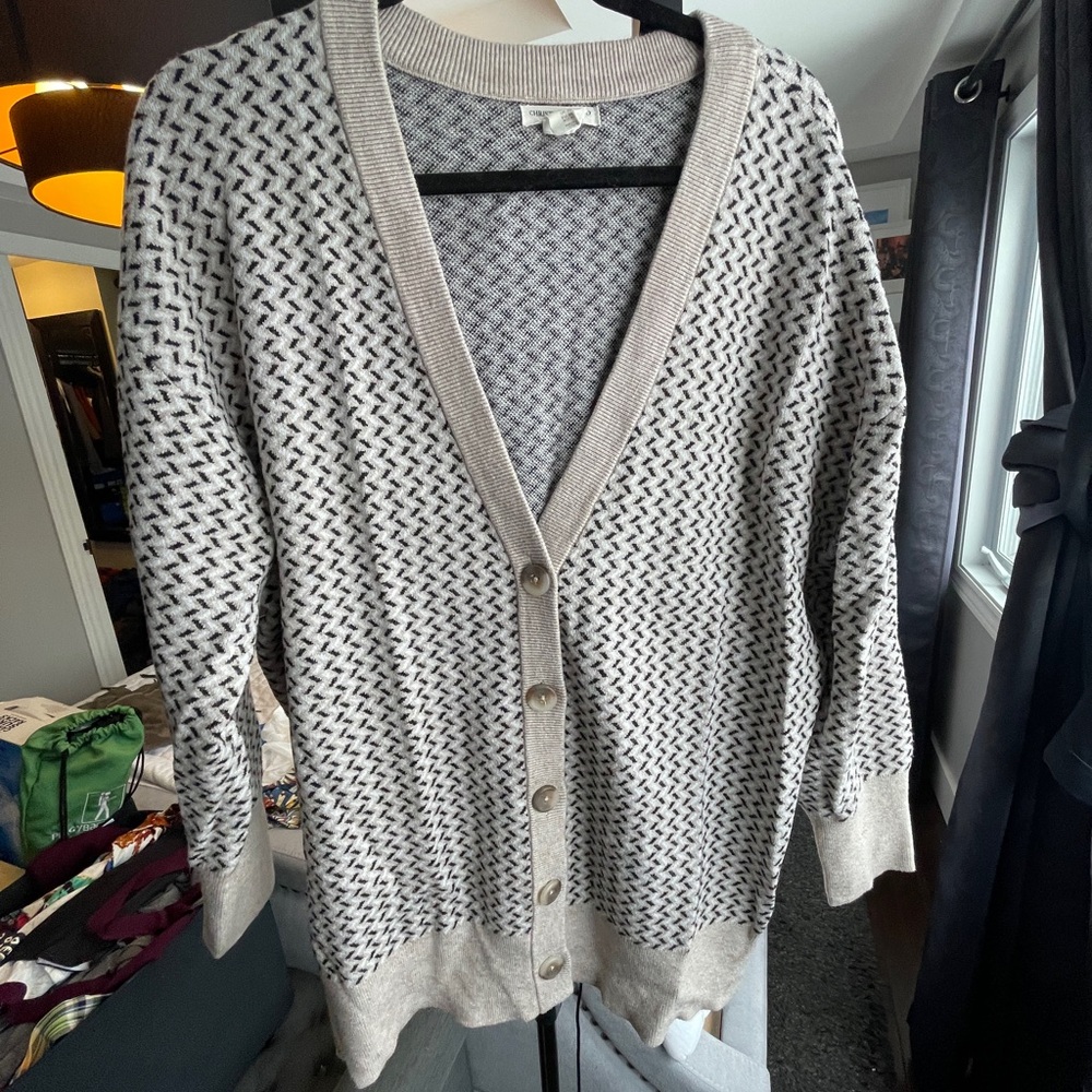 Christian Siriano Textured Knit in Black and Gray